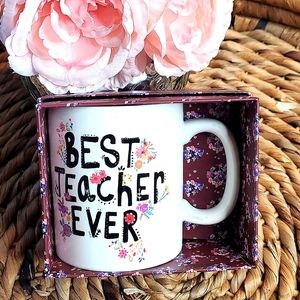 Natural Life BEST TEACHER Boxed Mug NWT